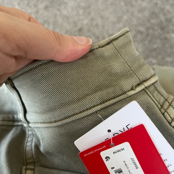 NWT SPANX Stretch Twill Straight Leg Pant in Olive Oil Womens Size M - Picture 11 of 16